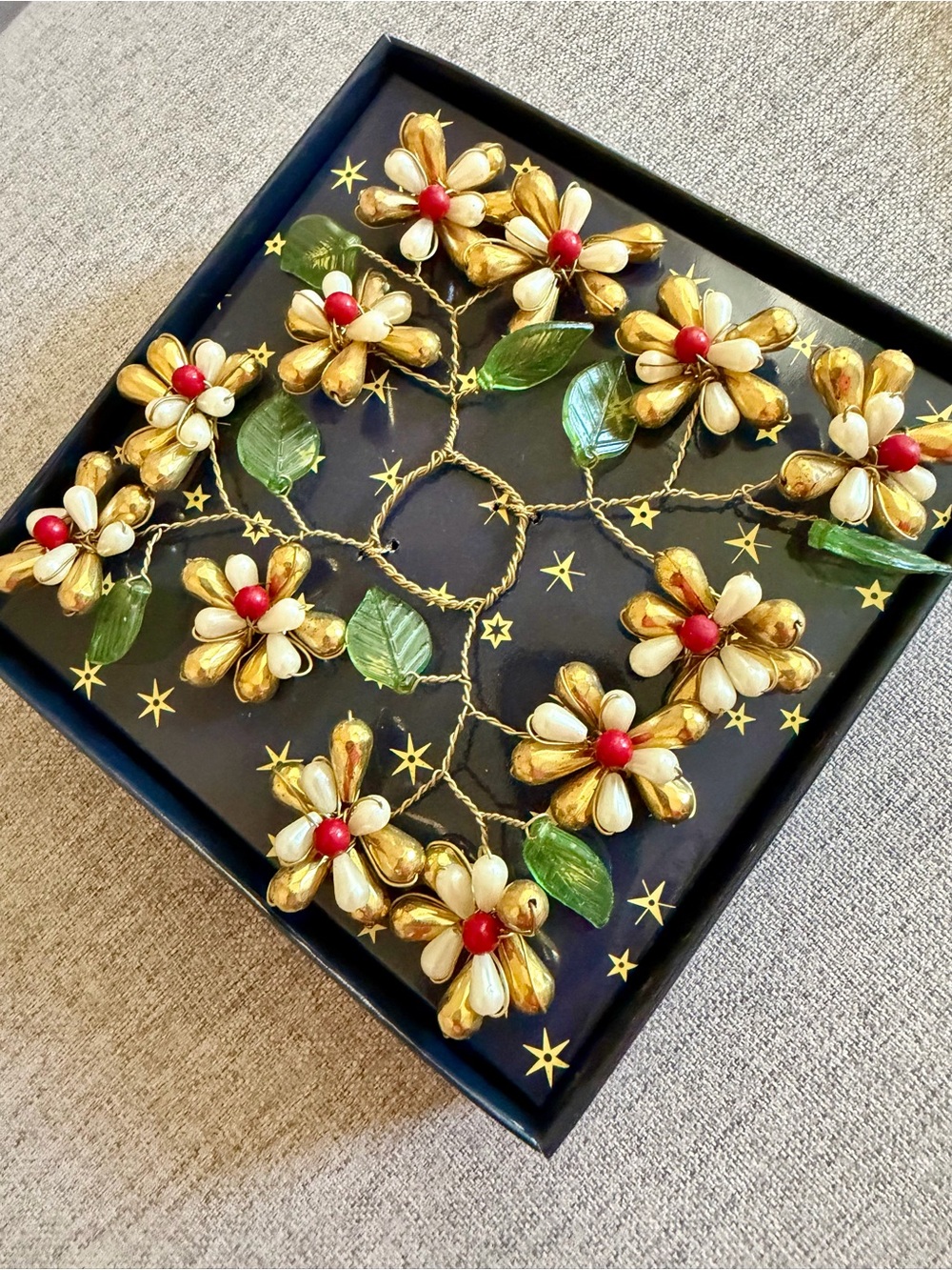 Terrain Beaded Floral Candle Wreaths, Set of 2
